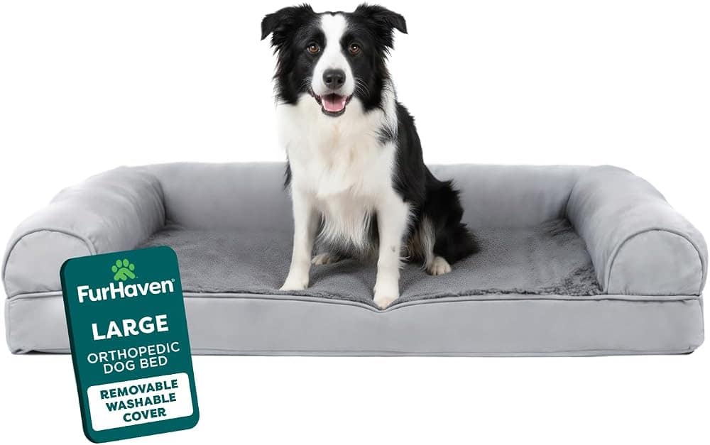FurHaven Orthopedic Sofa-Style Pet Bed